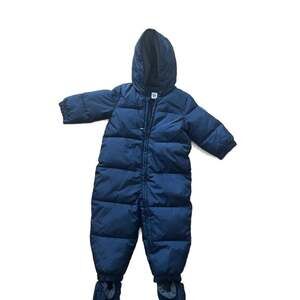 Baby Gap Navy Blue Down-Filled Puffer Snowsuit Bunting with Hood